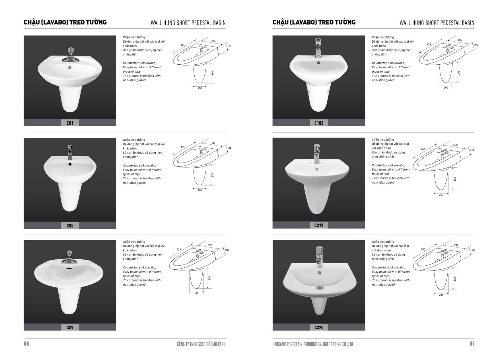 Bảng giá và Catalogue Thiết bị vệ sinh Hảo Cảnh HC mới nhất 2025 /Page 44